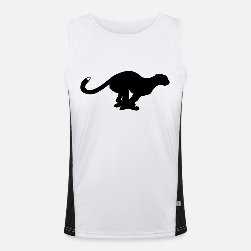 Gepard Funktionelles Kontrast-Tank Top für Männer 