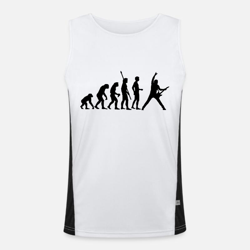 evolution_guitar_b - Men's Functional Contrast Tank Top  - white/black
