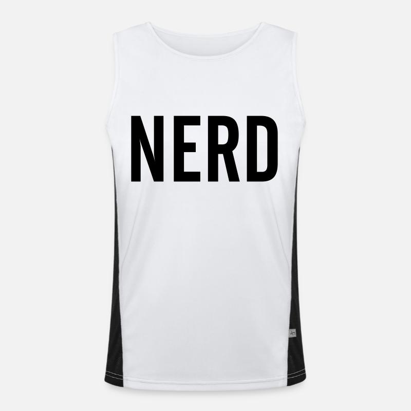 Nerd - Men's Functional Contrast Tank Top  - white/black