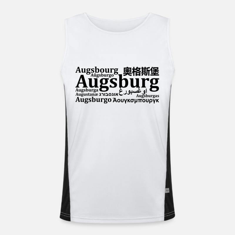 Augsburg tagcloud Men's Functional Contrast Tank Top 