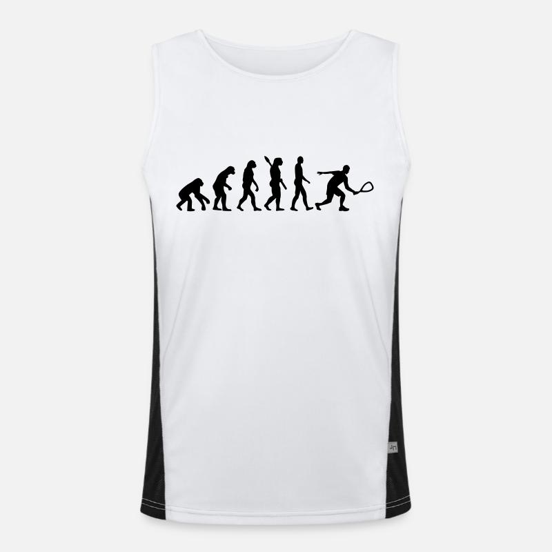 Evolution Racquetball - Men's Functional Contrast Tank Top  - white/black