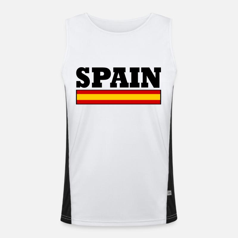 Drapeau Espagne Débardeur respirant contrasté Homme 