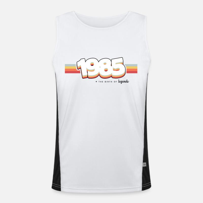 1985 Die Geburt der Legenden Funktionelles Kontrast-Tank Top für Männer 
