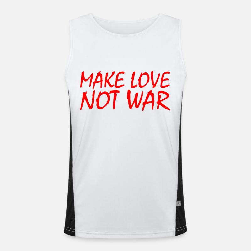 Make love not war Men's Functional Contrast Tank Top 