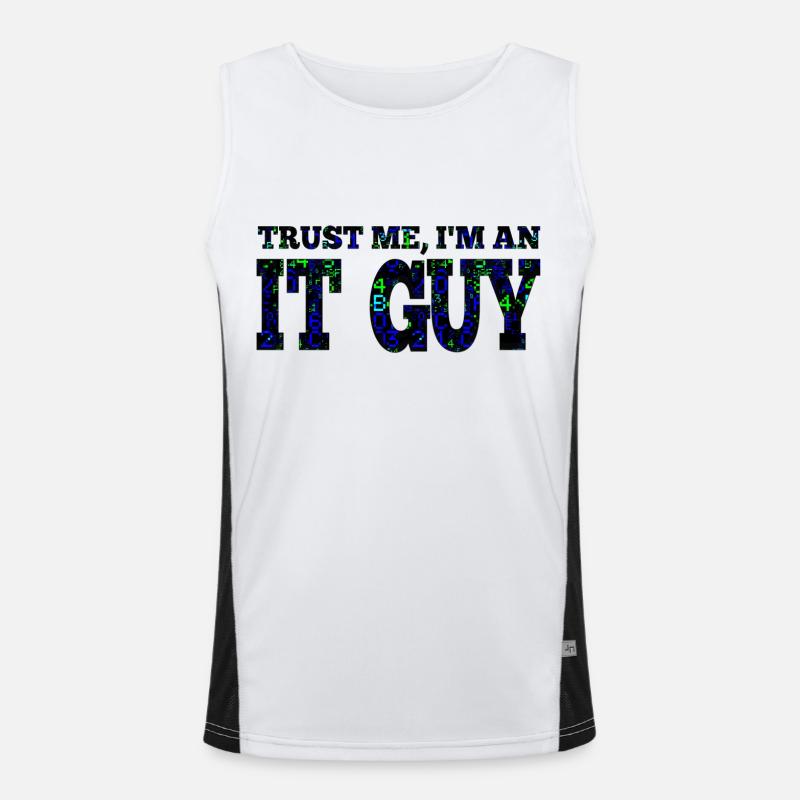 IT-Typ Unterstützung Geek Computer Computer Geek Techniker Funktionelles Kontrast-Tank Top für Männer 