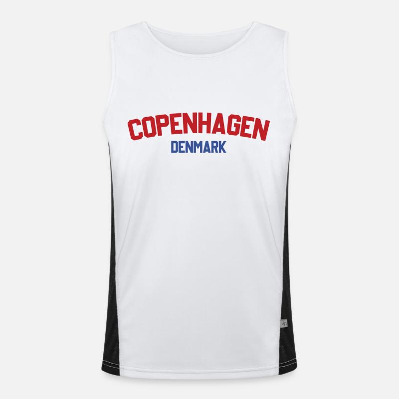 Copenhagen Denmark Men's Functional Contrast Tank Top 