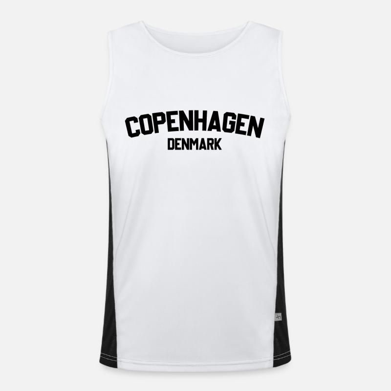 Copenhagen, Denmark Men's Functional Contrast Tank Top 