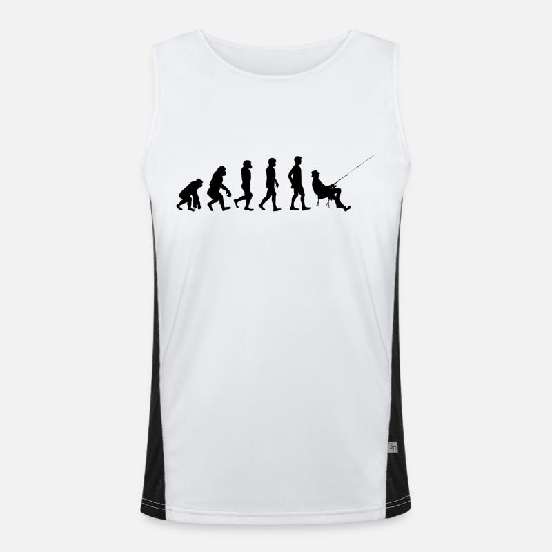 Angler Evolution black - Men's Functional Contrast Tank Top  - white/black