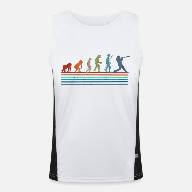 Évolution rétro vintage baseball Débardeur respirant contrasté Homme 