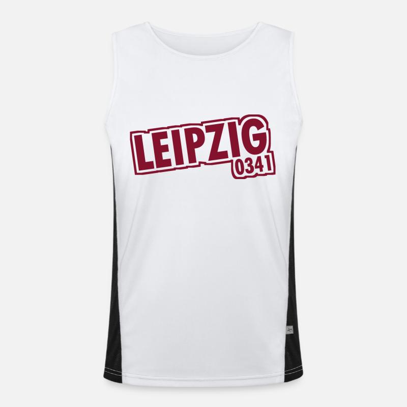 Leipzig - 0341 - Area Code - Saxony Men's Functional Contrast Tank Top 