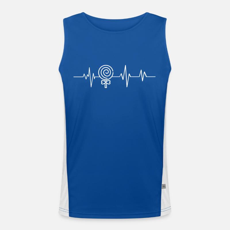 Heartbeat, candy Men's Functional Contrast Tank Top 