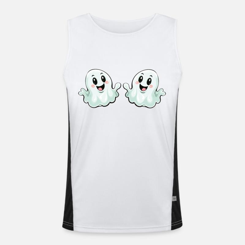 ghosts funny Funktionelles Kontrast-Tank Top für Männer 