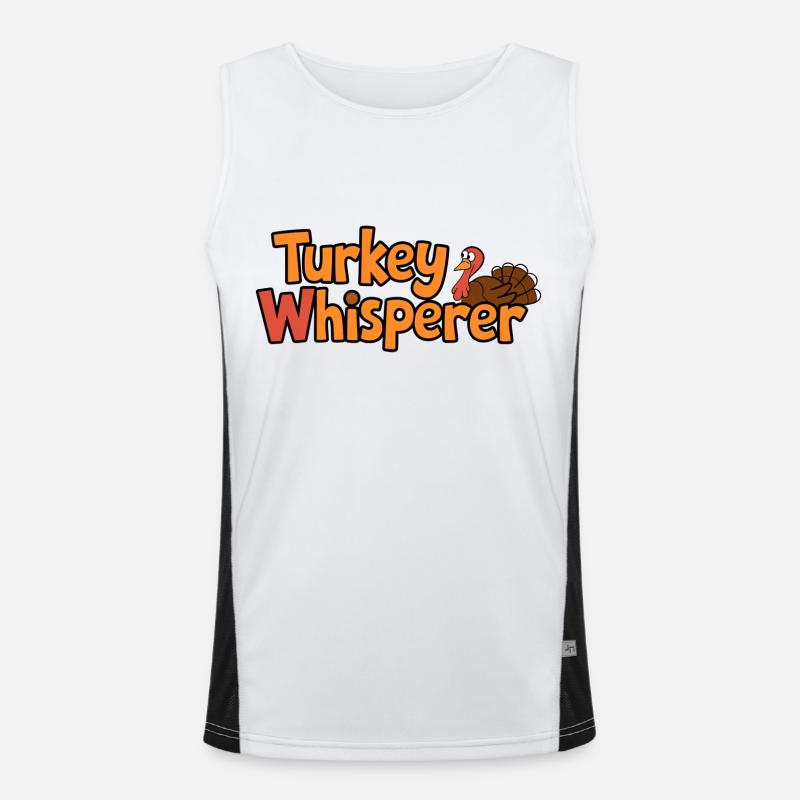 Truthahnflüsterer – Lustiger Thanksgiving-Truthahn Funktionelles Kontrast-Tank Top für Männer 
