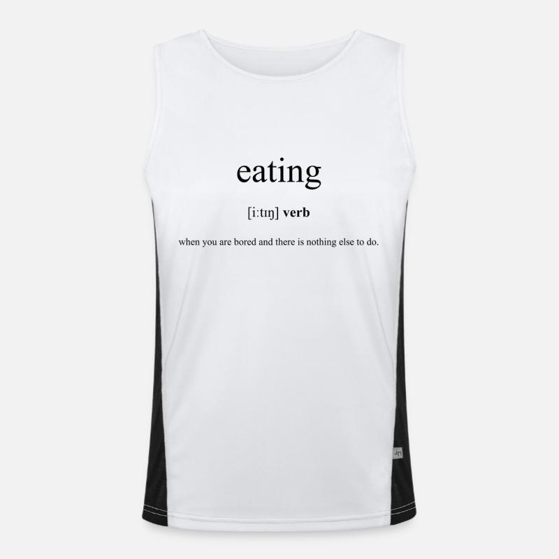 Eating | essen Definition Dictionary Funktionelles Kontrast-Tank Top für Männer 