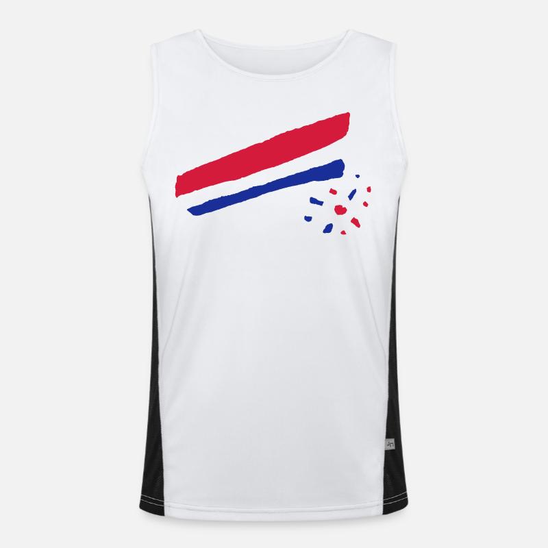 Retro Vector Men's Functional Contrast Tank Top 