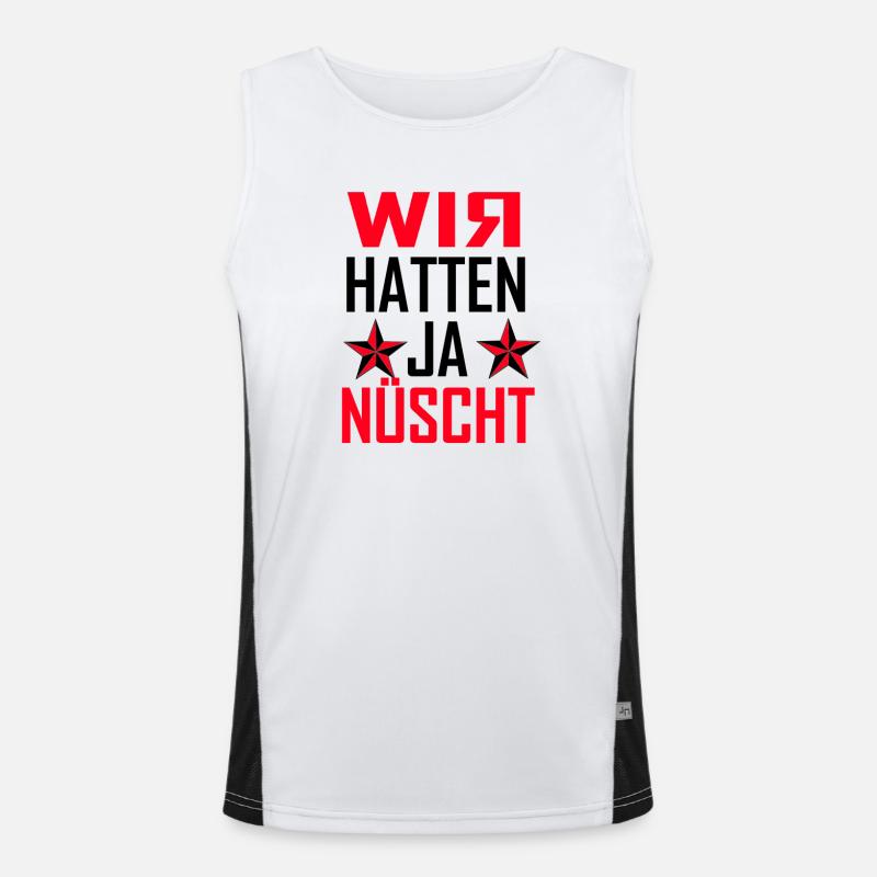 wir hatten ja nüscht Funktionelles Kontrast-Tank Top für Männer 