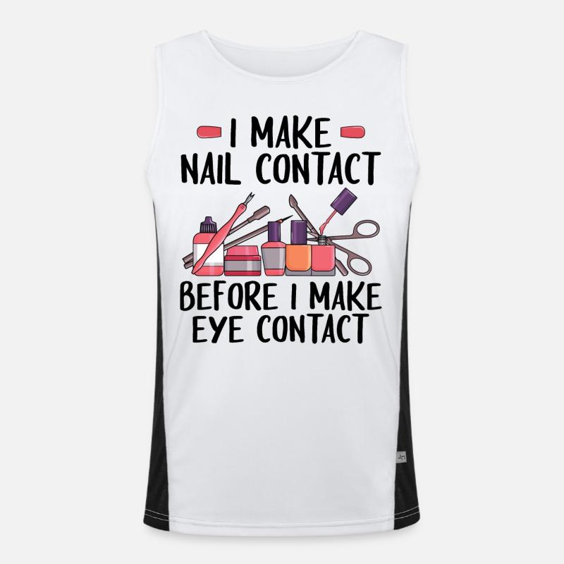Paint fingernails Men's Functional Contrast Tank Top 