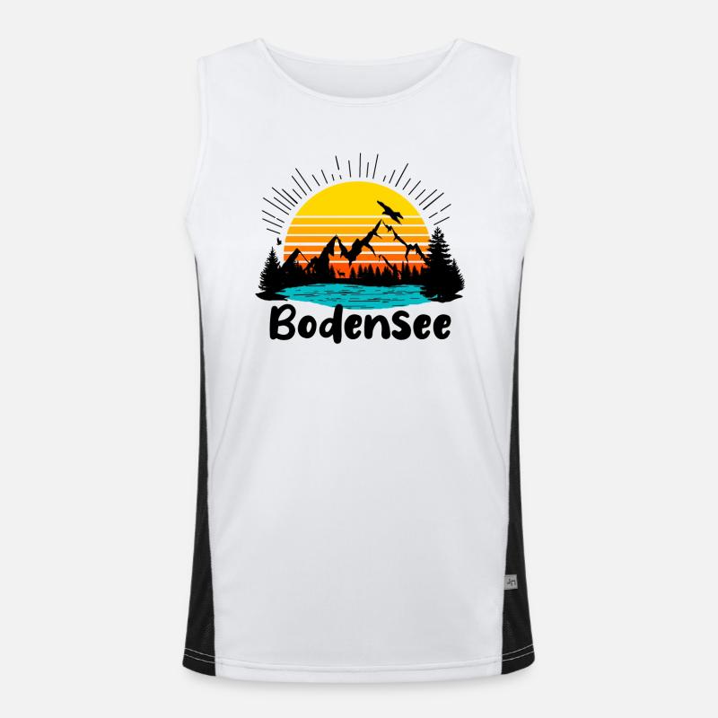 Bodensee Funktionelles Kontrast-Tank Top für Männer 