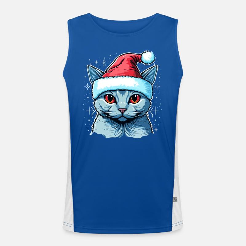 Atemberaubende Advent Kätzchen Zeichnung, das ideale Funktionelles Kontrast-Tank Top für Männer 