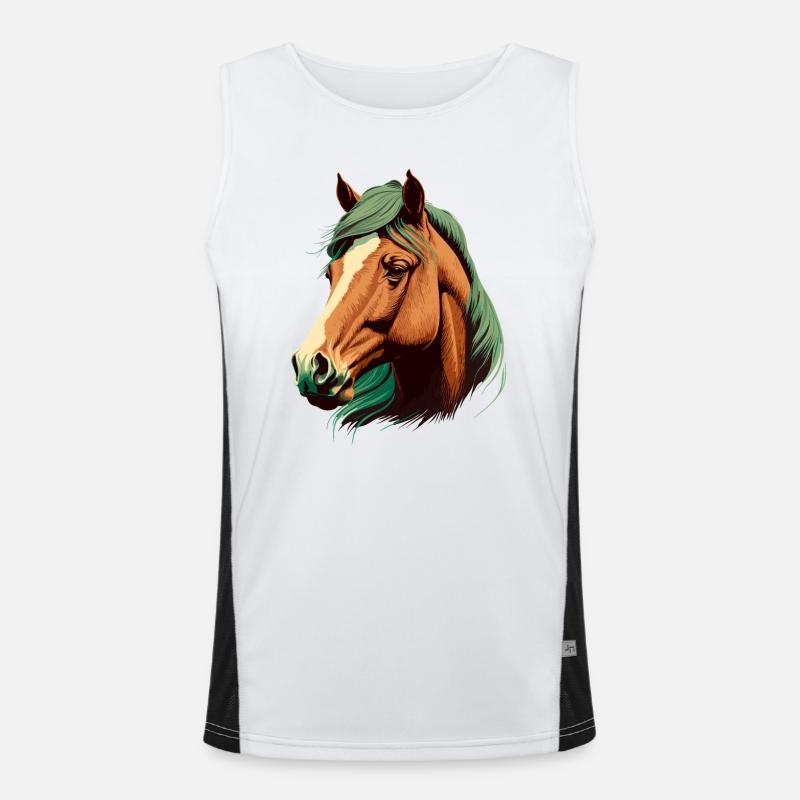 Schöne Stute Funktionelles Kontrast-Tank Top für Männer 