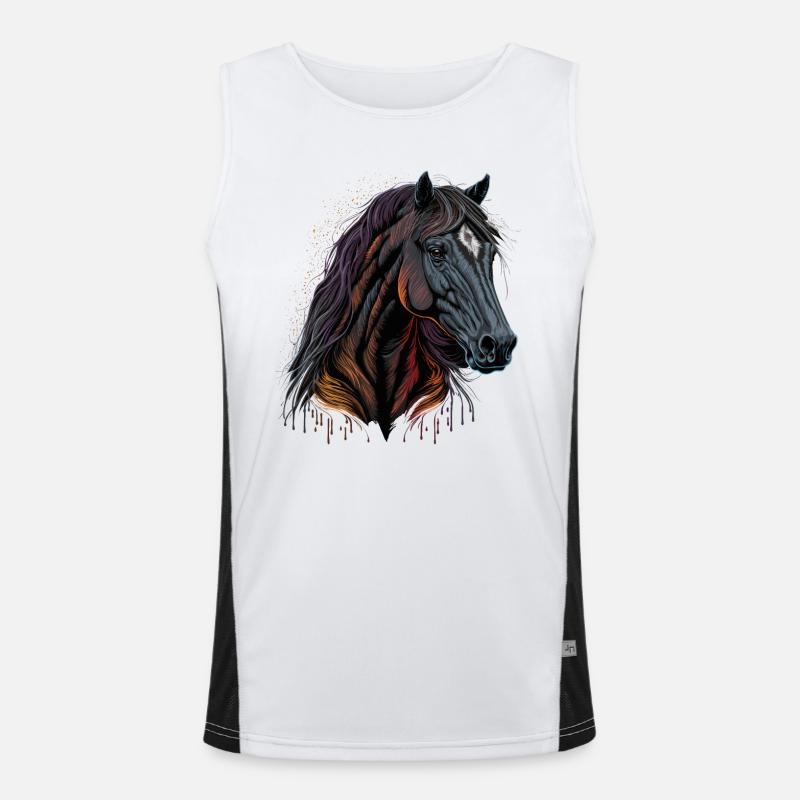 Conception de cavaliers Débardeur respirant contrasté Homme 