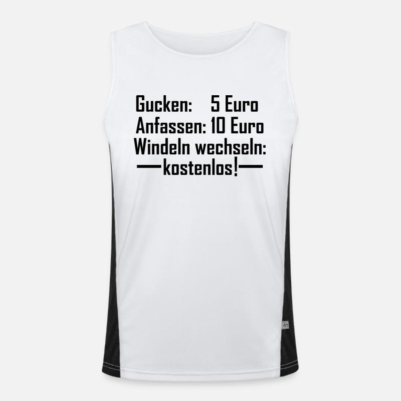 windeln wechseln Funktionelles Kontrast-Tank Top für Männer 
