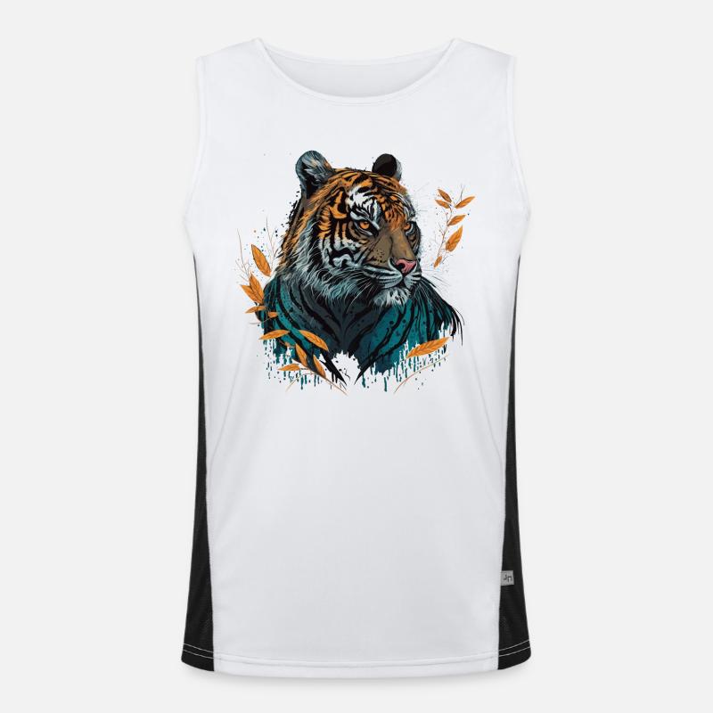 Conception du tigre Débardeur respirant contrasté Homme 