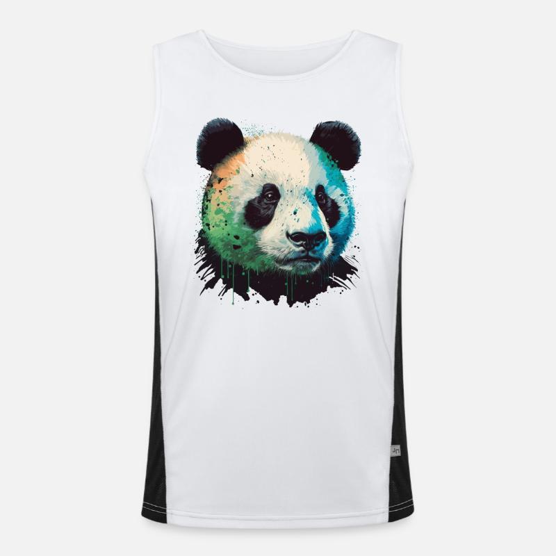 Visage de Panda Débardeur respirant contrasté Homme 