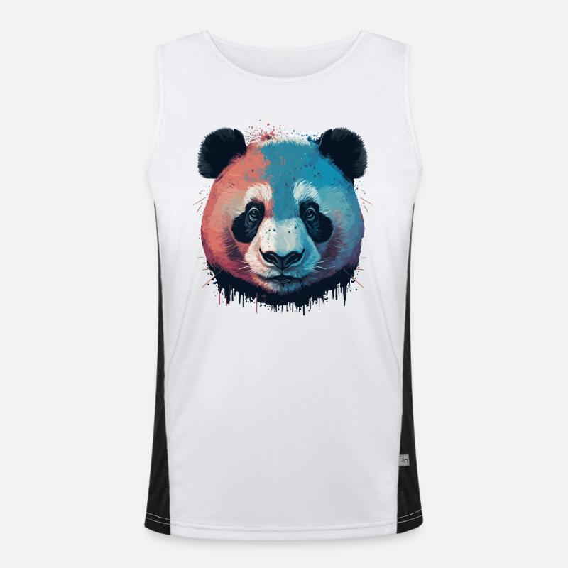 Peinture de panda Débardeur respirant contrasté Homme 