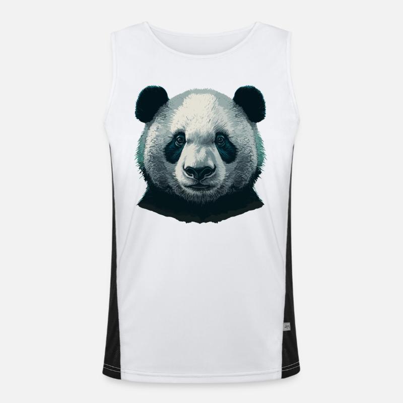 Strano panda Canotta sportiva da uomo in contrasto cromatico 