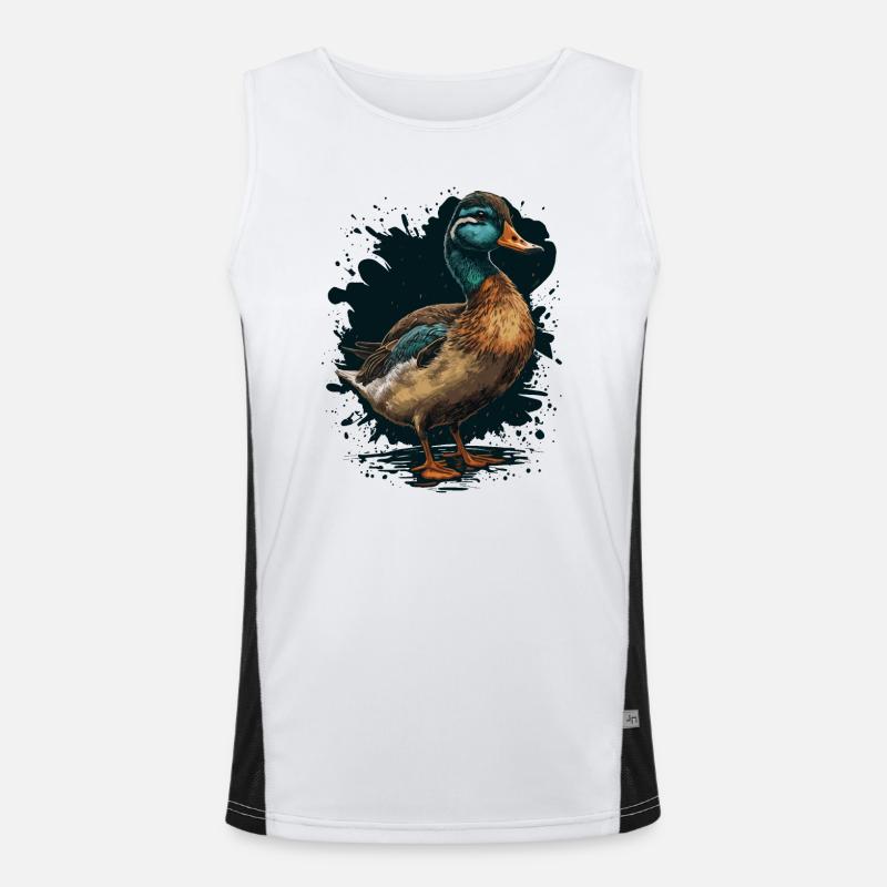 Duck Standing Men's Functional Contrast Tank Top 