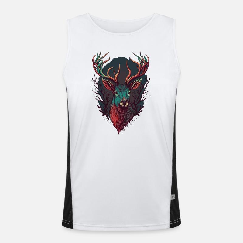 Geweih Funktionelles Kontrast-Tank Top für Männer 