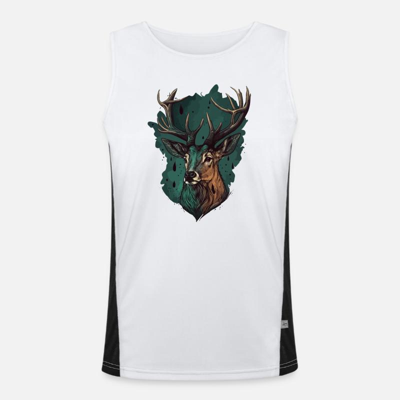 Funny Deer Men's Functional Contrast Tank Top 