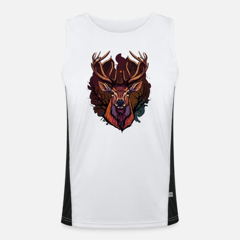 Antlers Hunter Men's Functional Contrast Tank Top 