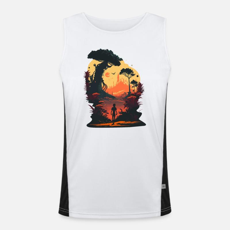 colourful Men's Functional Contrast Tank Top 