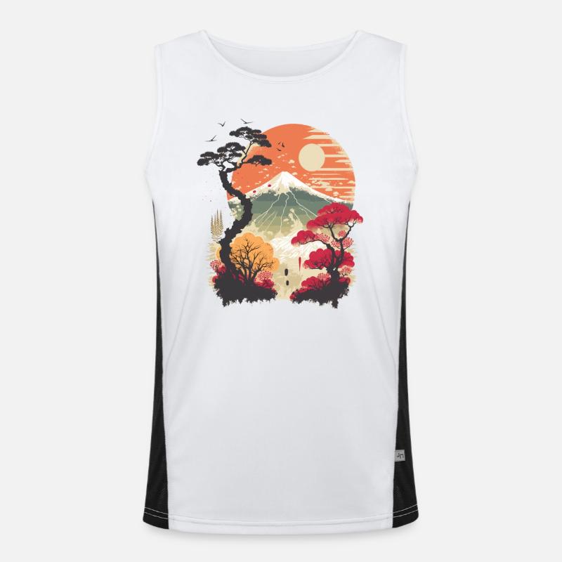 Fernost Funktionelles Kontrast-Tank Top für Männer 