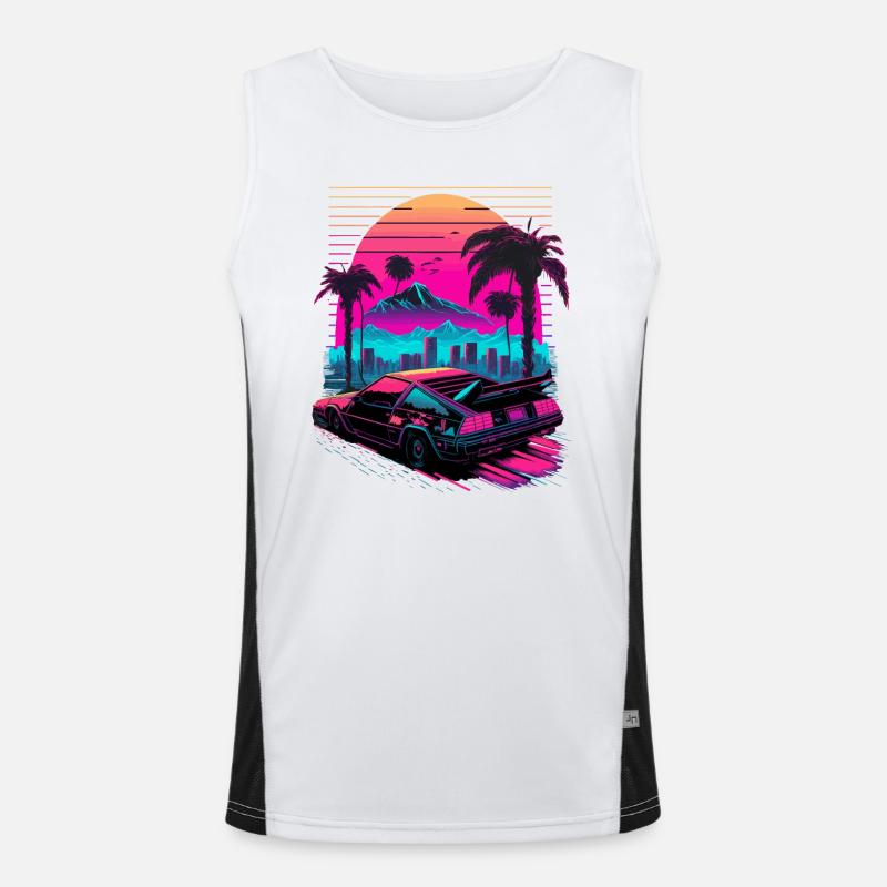 80s Video Game Men's Functional Contrast Tank Top 