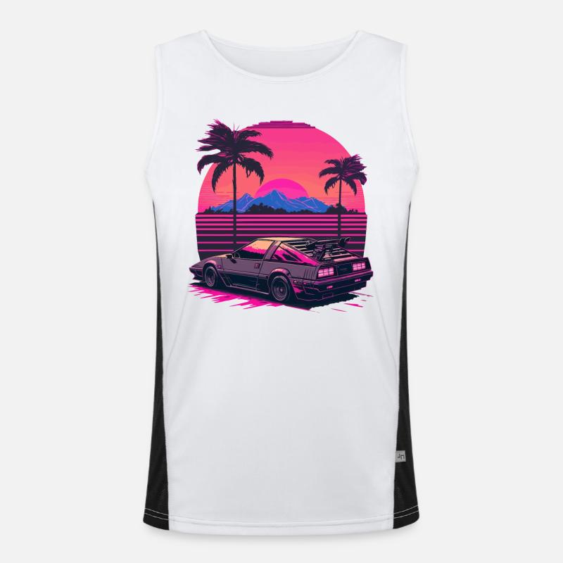 Chillwave-Auto Funktionelles Kontrast-Tank Top für Männer 