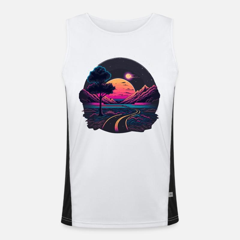 Neonsonne Funktionelles Kontrast-Tank Top für Männer 