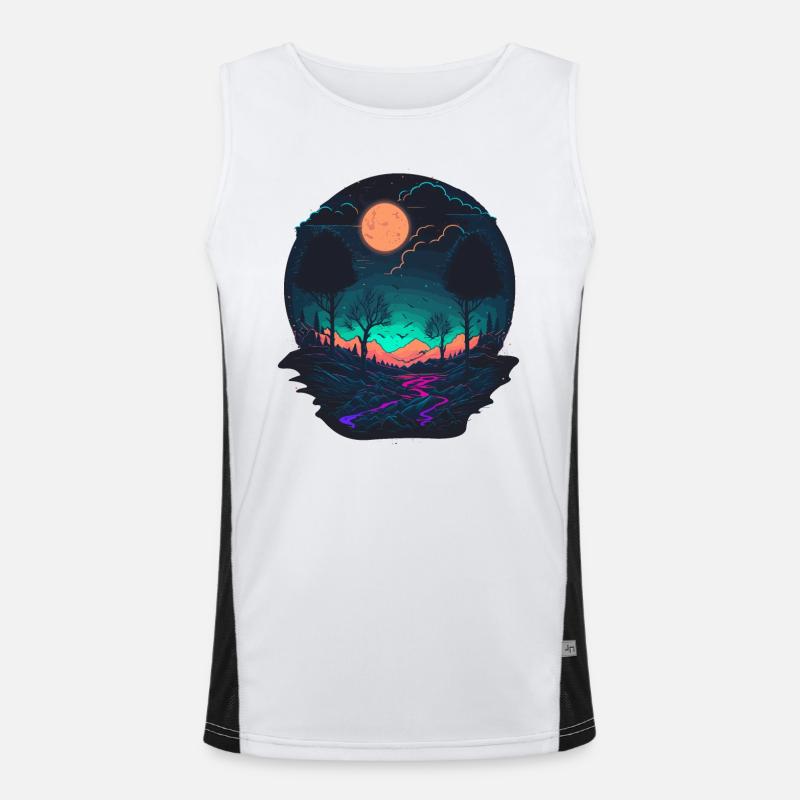Neon Night Men's Functional Contrast Tank Top 