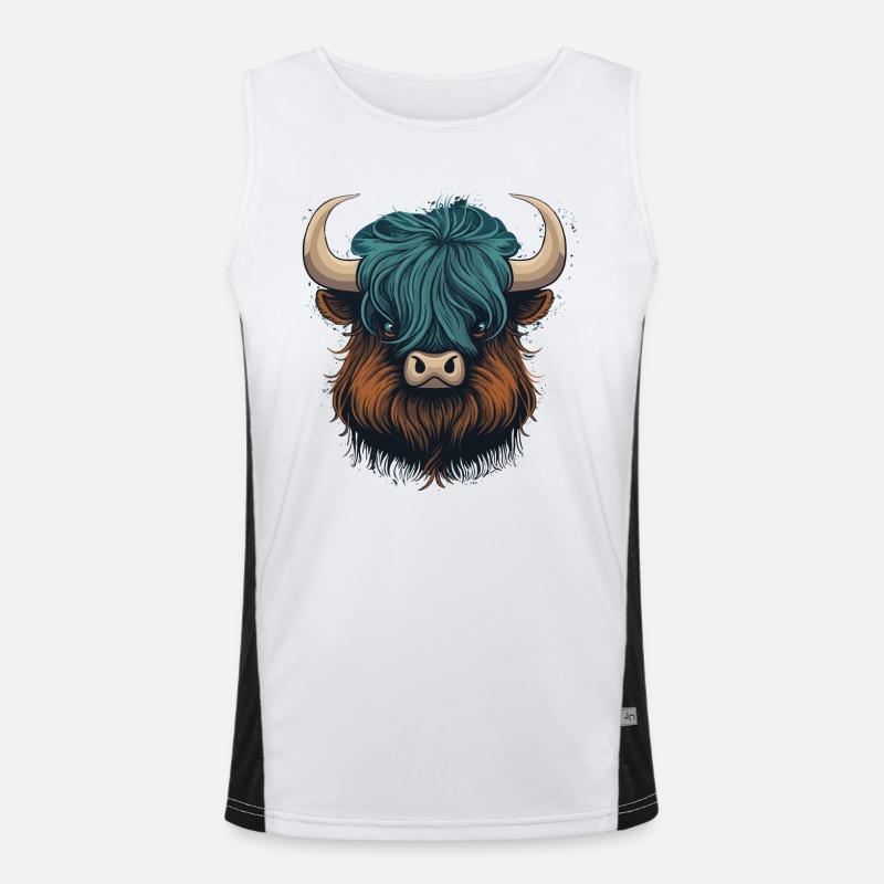 Yak Tier Funktionelles Kontrast-Tank Top für Männer 