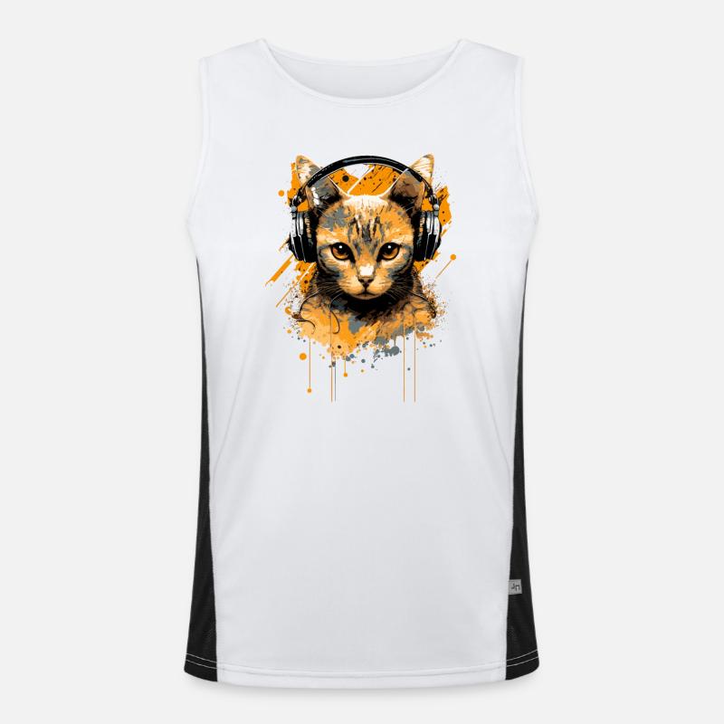 Wearing Men's Functional Contrast Tank Top 