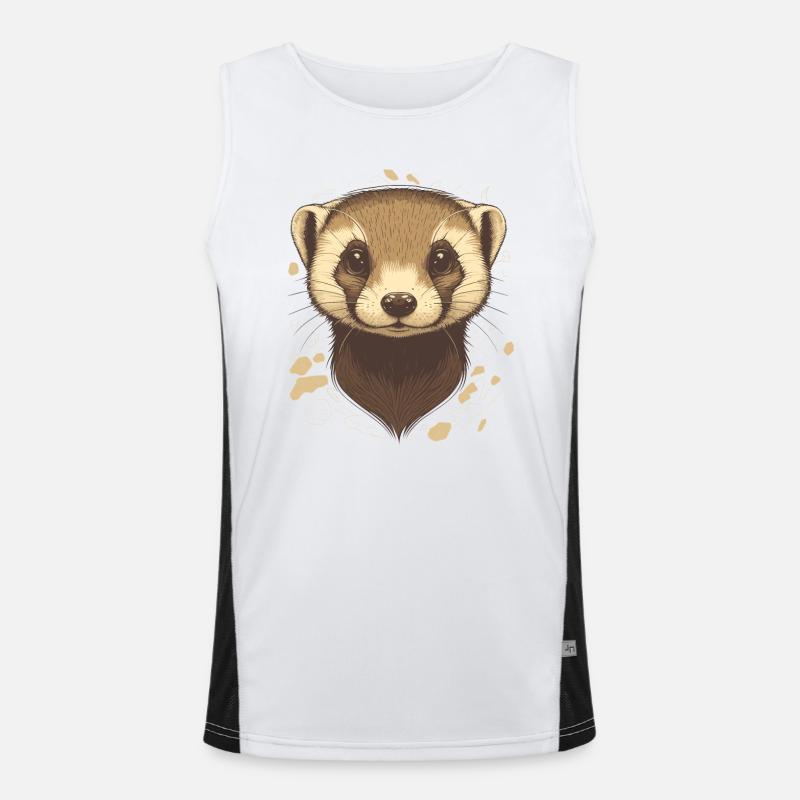 Frettchen Funktionelles Kontrast-Tank Top für Männer 