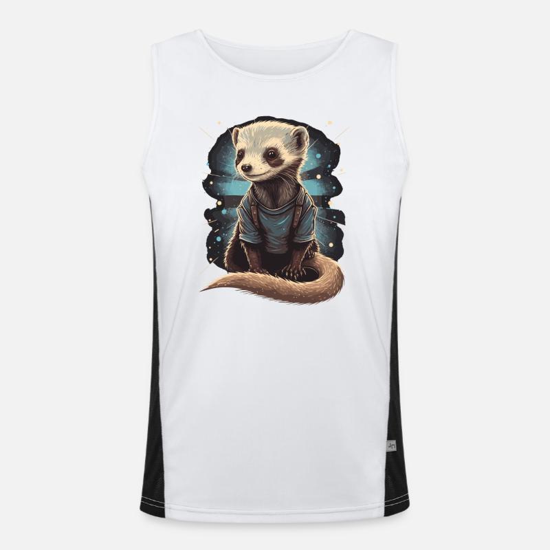 Mignon furet bébé Débardeur respirant contrasté Homme 
