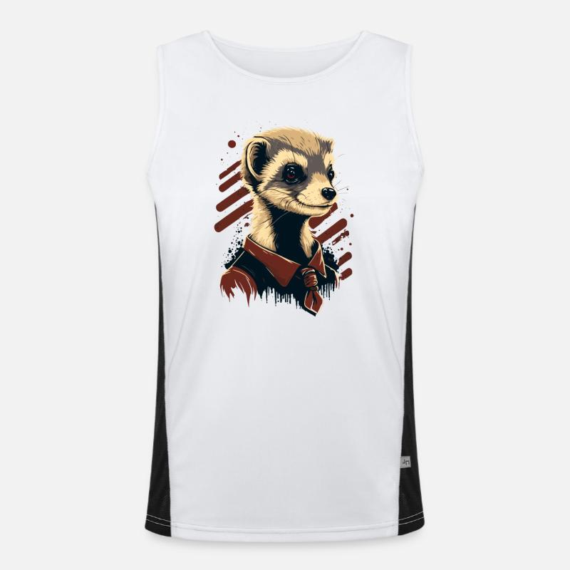 Furet avec cravate Débardeur respirant contrasté Homme 