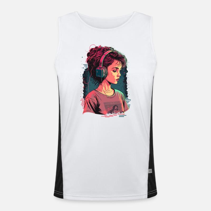 Kawaii Mädchen Funktionelles Kontrast-Tank Top für Männer 