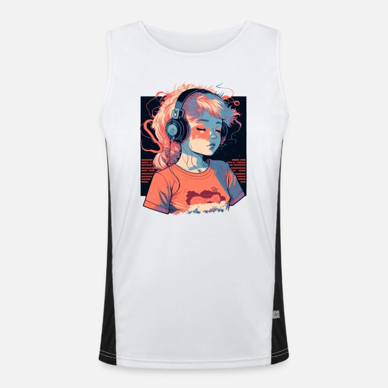 Lofi Ästhetik Funktionelles Kontrast-Tank Top für Männer 