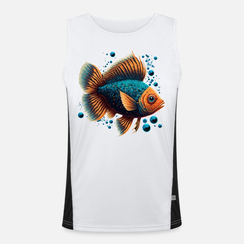 Deep-Sea Fish Men's Functional Contrast Tank Top 