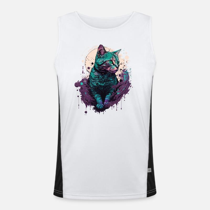 Chat coupé Débardeur respirant contrasté Homme 