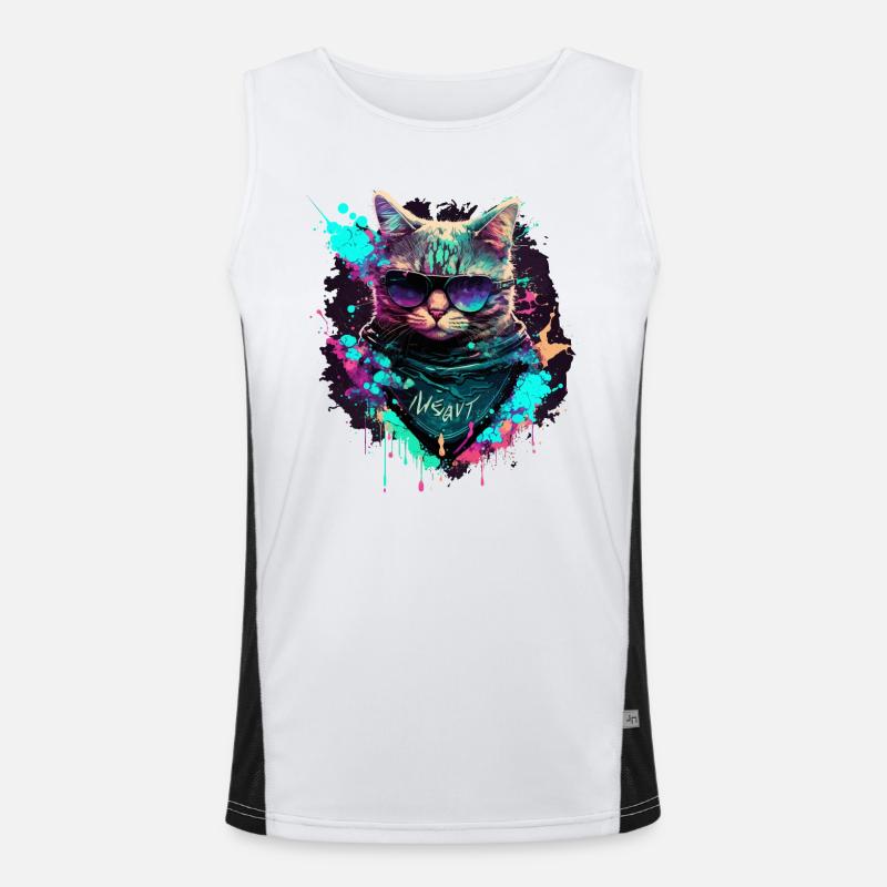 Chat Cybper Débardeur respirant contrasté Homme 